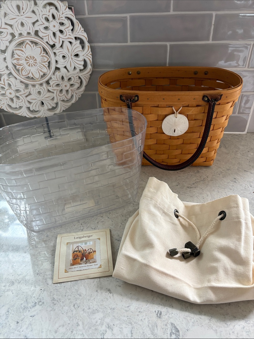 2001 Longaberger Medium Good Ol’Summertime Boardwalk Basket - Picture 7 of 16